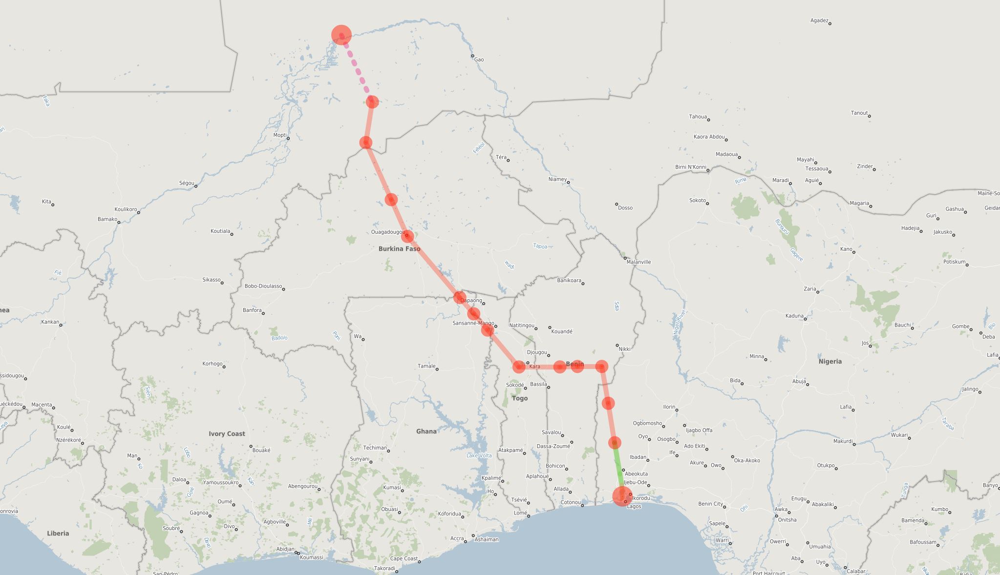Flightplan to Lagos